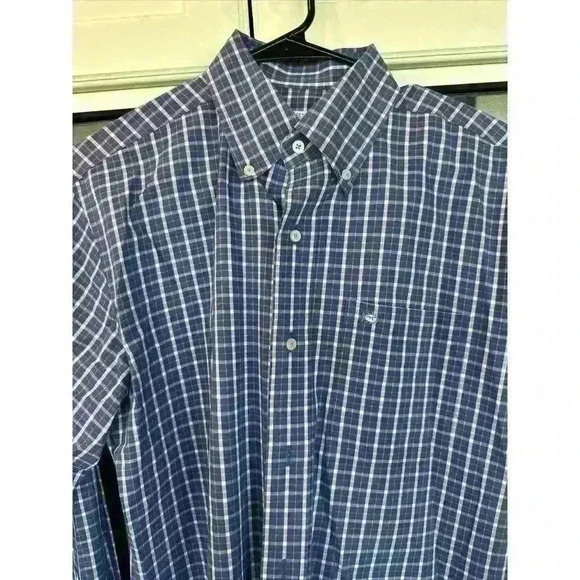 Southern Tide Mens Shirt Small Blue‎ Plaid Classic Fit Cotton Button Up Top - Picture 1 of 8